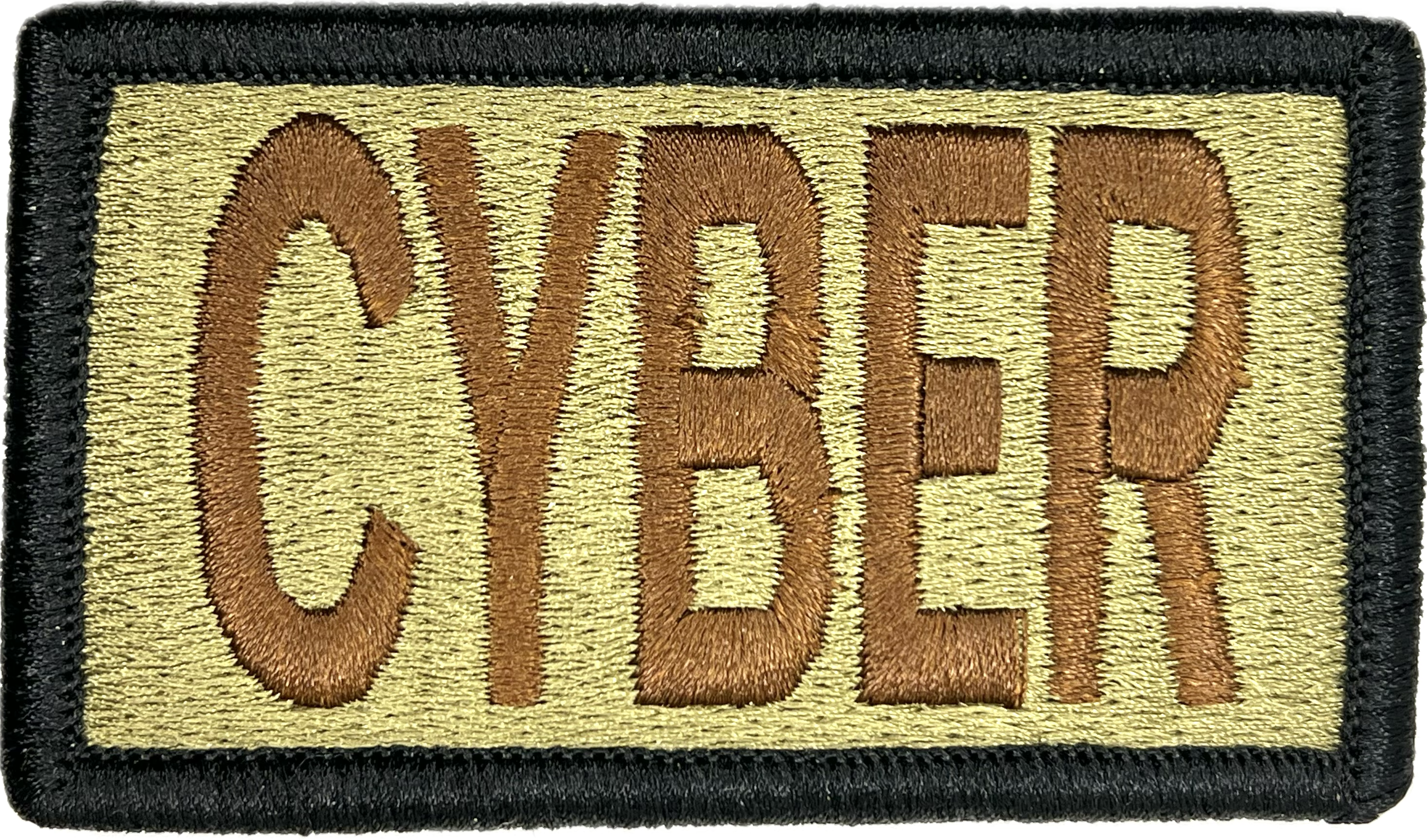 CYBER- Duty Identifier Patch with  **BLACK BORDER** (Reaper Black)