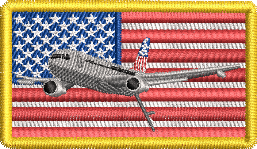 American Flag with KC-46