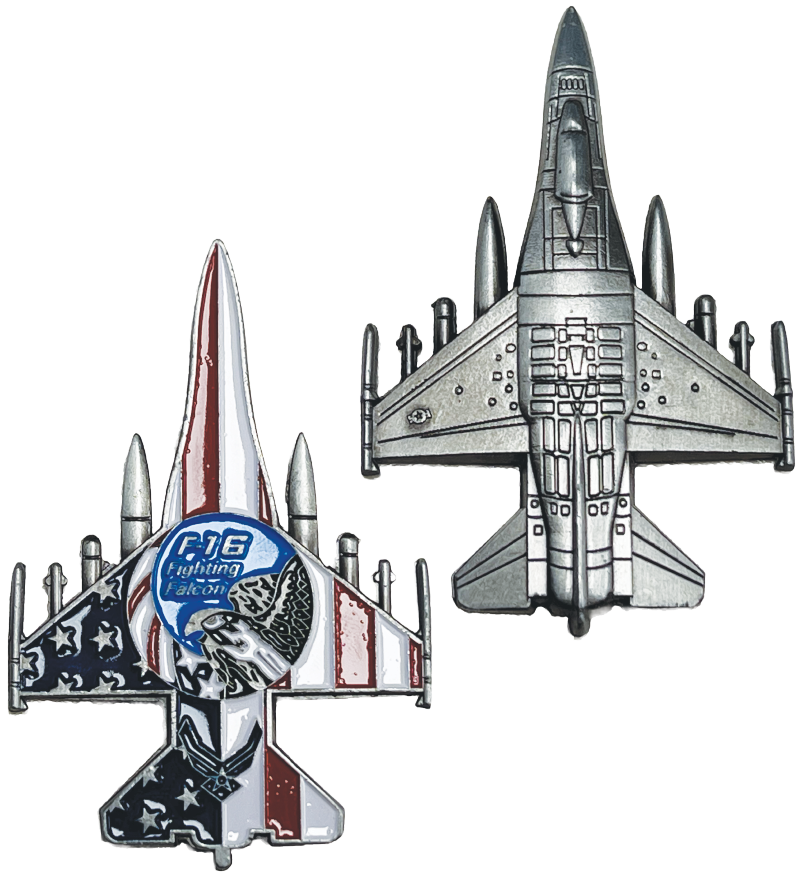 Aircraft Shaped Coin - F-16 Fighting Falcon