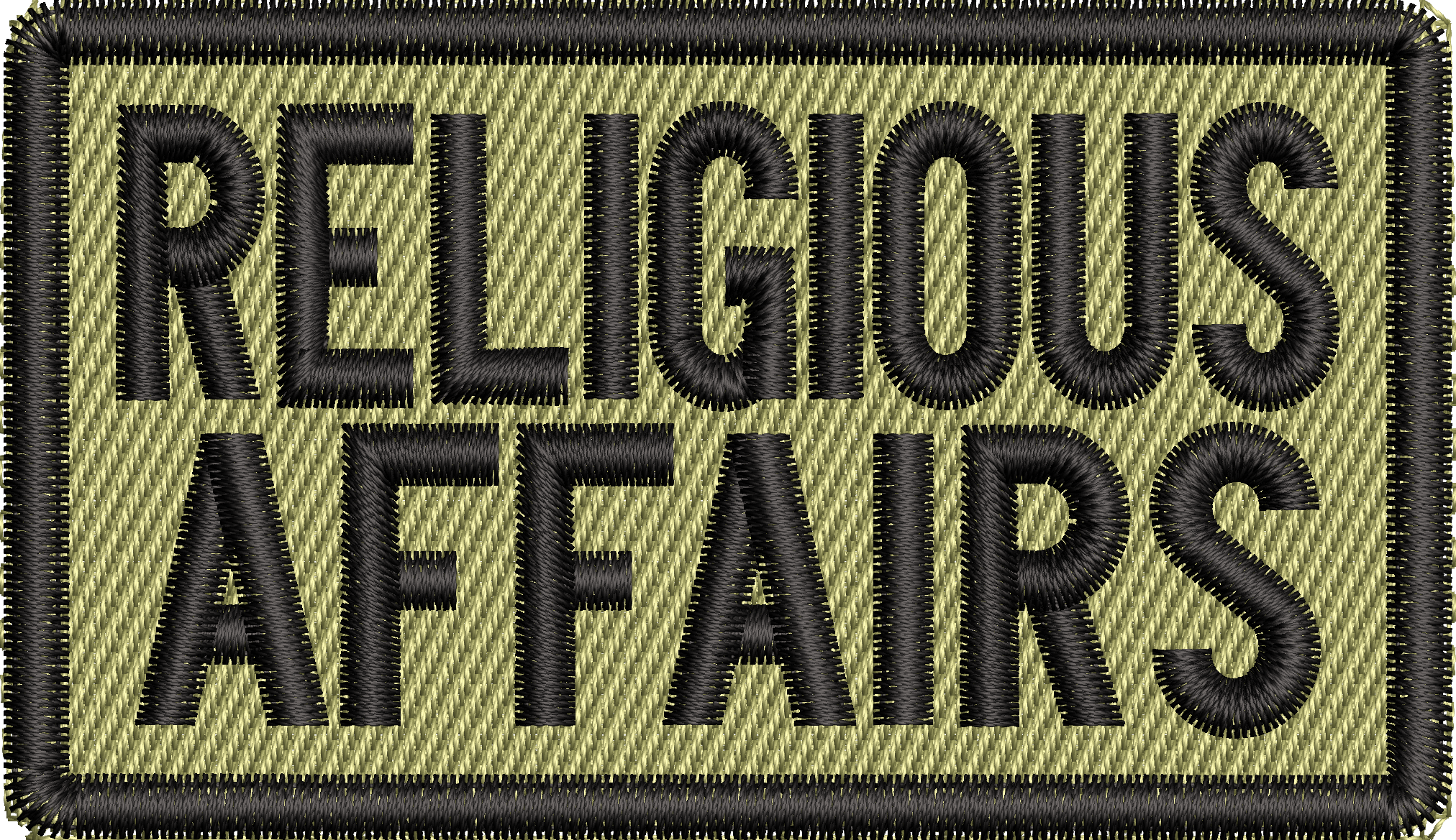 Religious Affairs - Duty Identifier (Black Lettering/Black border)