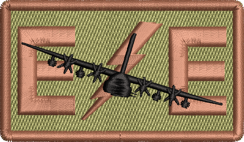 EE - Duty Identifier Patch with Lightning Bolt and AC-130J (Banked)
