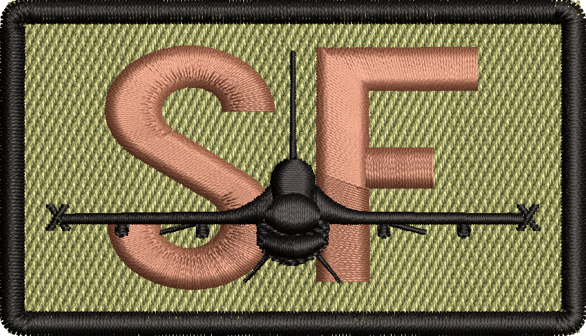 SF - Duty Identifier Patch with F-16 *Black Border*