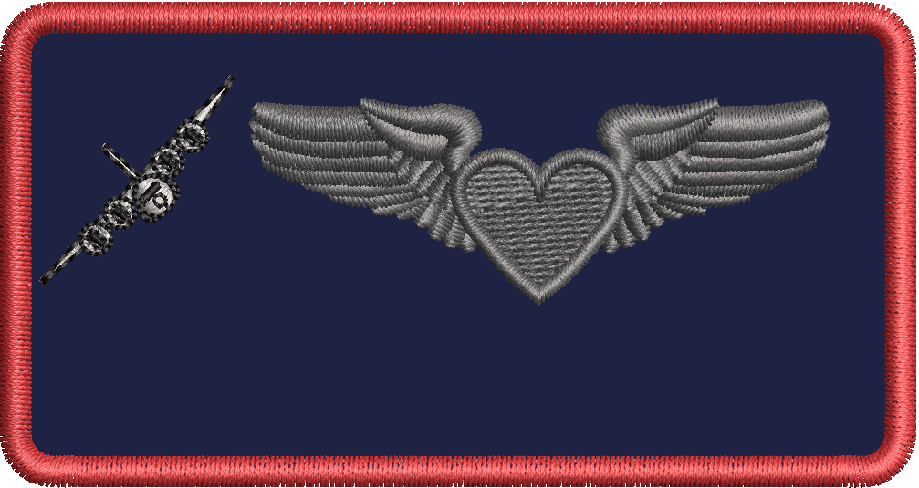 Heart Wings with C-130 - Flight Suit Name Tag