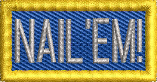 Nail 'Em! - Pen Tab (Silver-Blue)