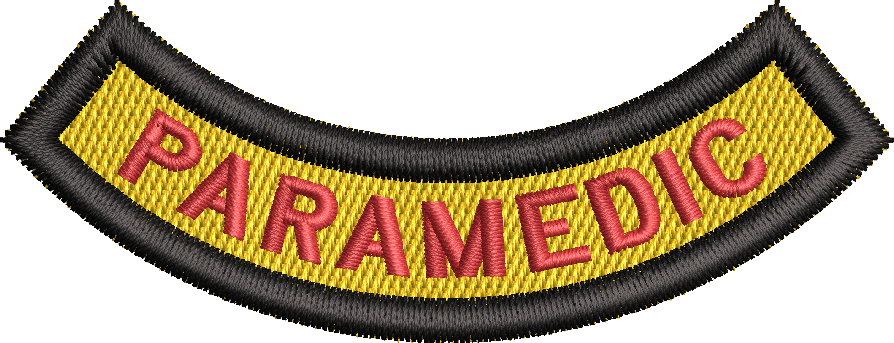 Paramedic - Rocker Tab (BLACK BORDER)