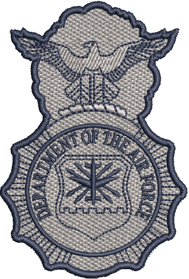 USAF Security Forces Badge - NAVY & SILVER