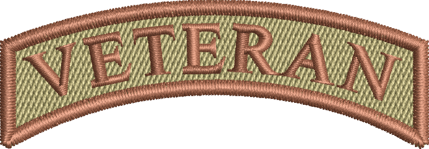 VETERAN - Rocker Tab - Spice Brown Border