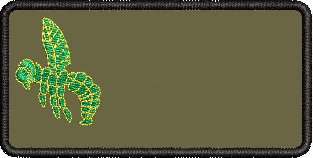 GREEN HORNET - Name Tag *OLIVE