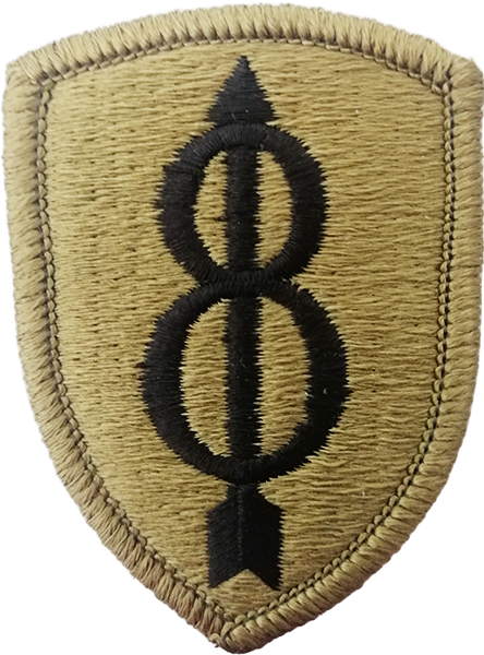 8th Infantry Divison OCP Patch with Fastener