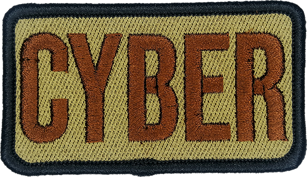 CYBER- Duty Identifier Patch with  **BLACK BORDER**