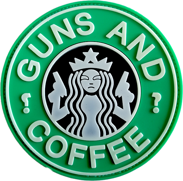 Guns and Coffee - Green - PVC