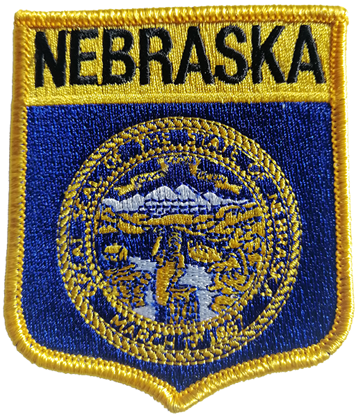 Nebraska 3.75 Shield  with Gold Border