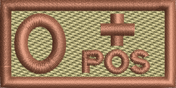 O+ Blood Type Pen Tab (Spice Brown)