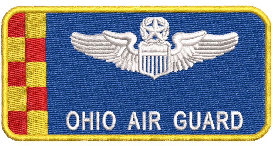 Ohio Air Guard Blue Pilot Name Tag - Reaper Patches